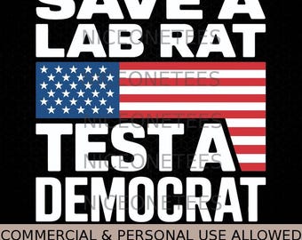 Salva a una rata de laboratorio Prueba a un demócrata Divertido SVG PNG político