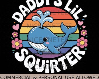 La pequeña ballena chorro de papá, refrán sarcástico vintage, SVG y PNG