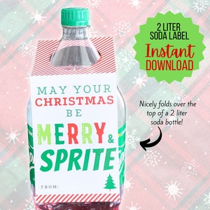 Soda Bottle Christmas Label