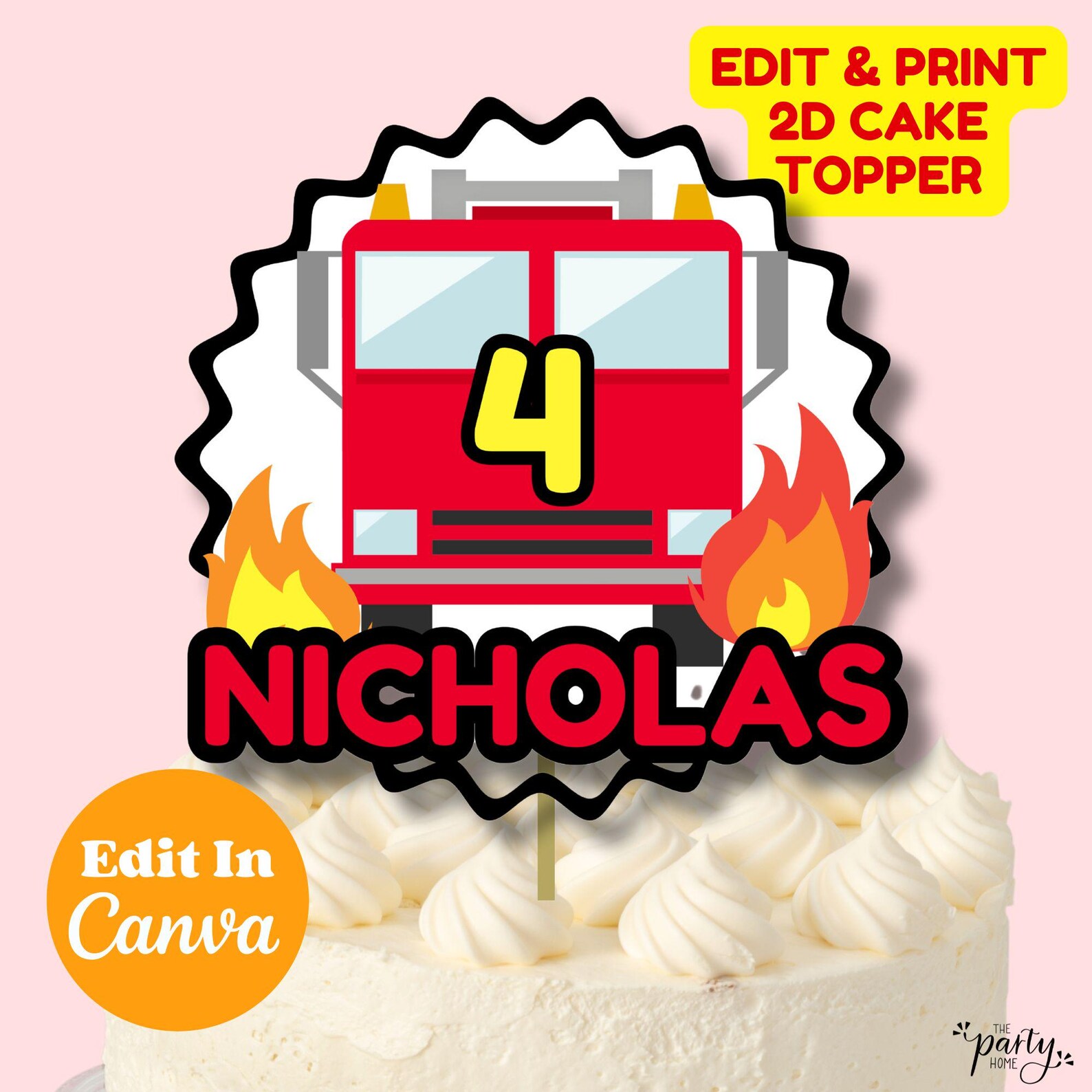Fire Fighter Topper Fire Truck Cake Topper, Firefighter Cake Topper, Firetruck Fighter ...