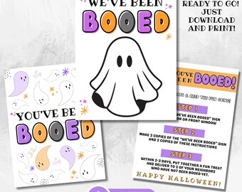 You've Been Booed Printable, Halloween Boo Kit, We've Been Booed Digital Download We've Been Booed, Booed Sign, Boo Sign, Instant Download