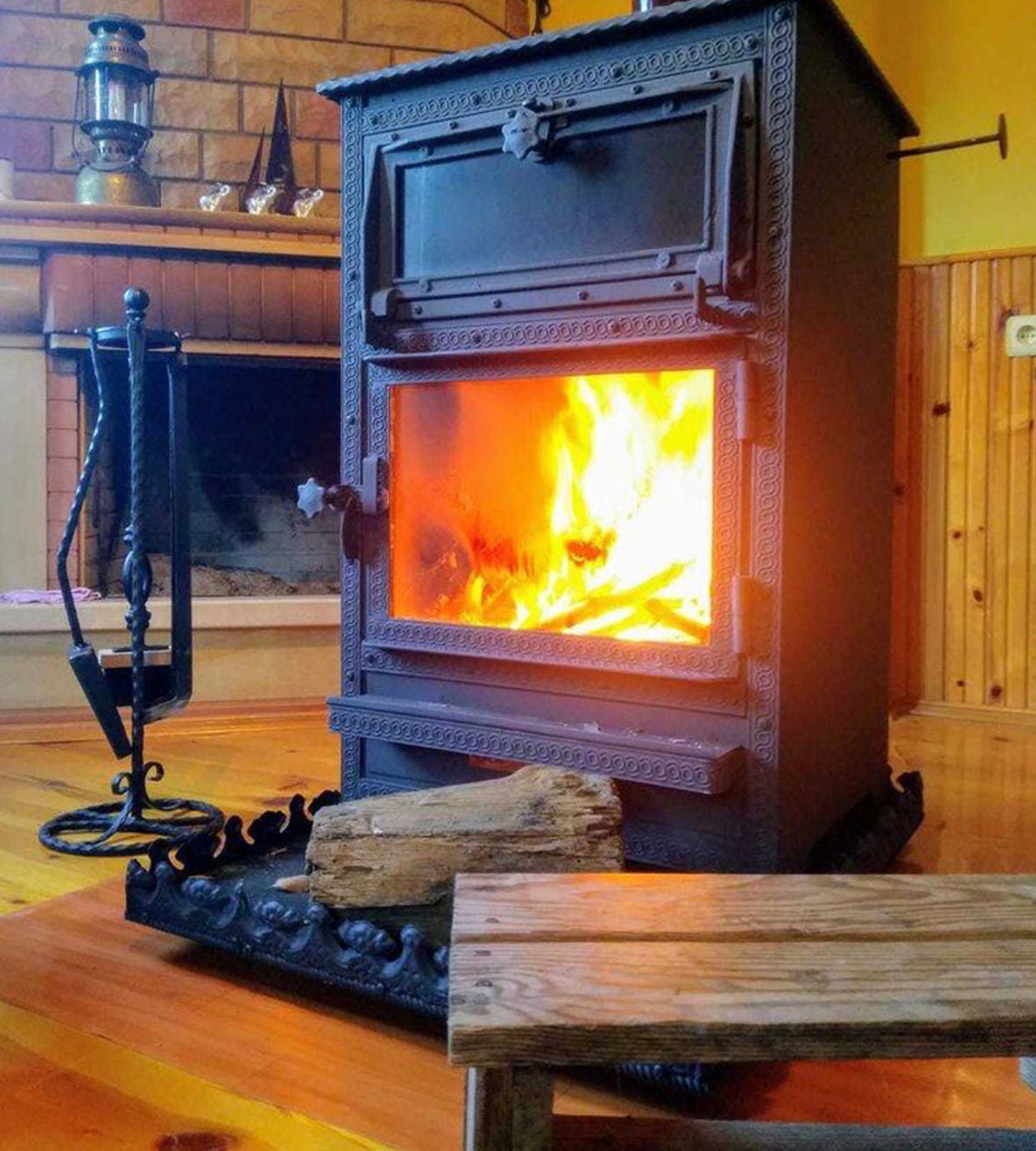 Wood Stove With Oven Attachment Fire Pit Cooking Wood Stove Etsy