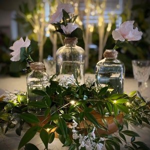 Glass Bottle Wedding Table Centerpiece