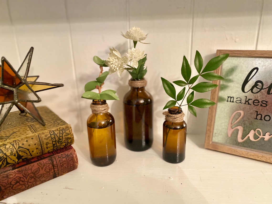 Decorative Bottles, Home Decor, Glass Bottles, Flower Vase Etsy