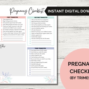 Pregnancy Checklist Pregnancy Planner Pregnancy To do List