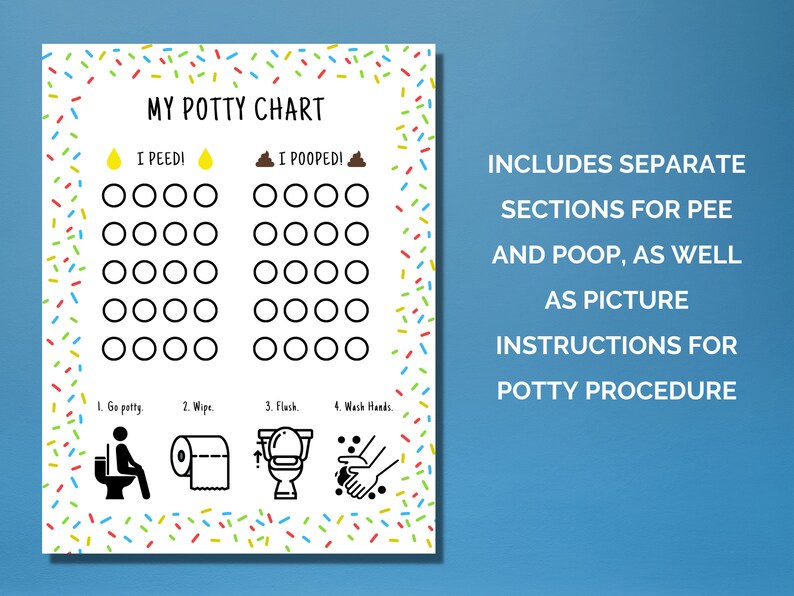 Printable Potty Training Chart Potty Training Sticker Chart With Potty