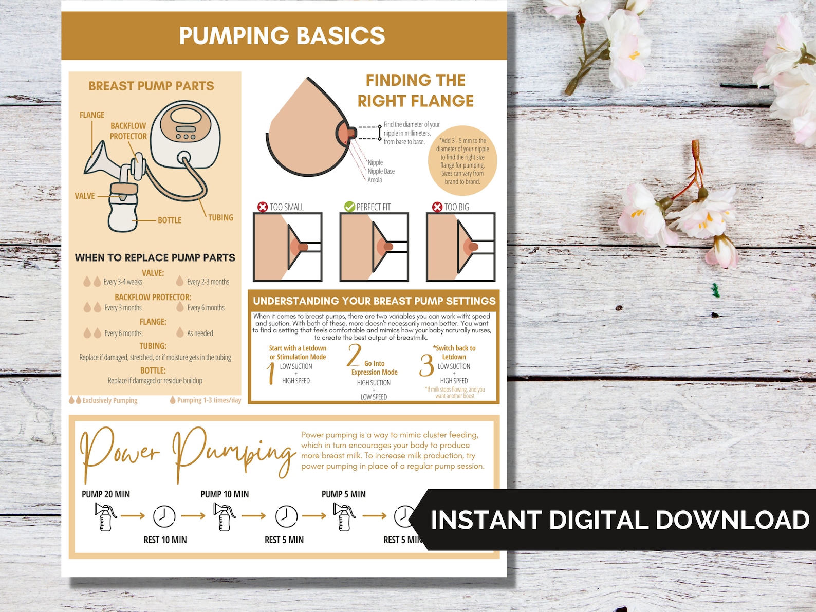 Pumping Basics Printable Handout Pumping Breastfeeding Lactation Etsy