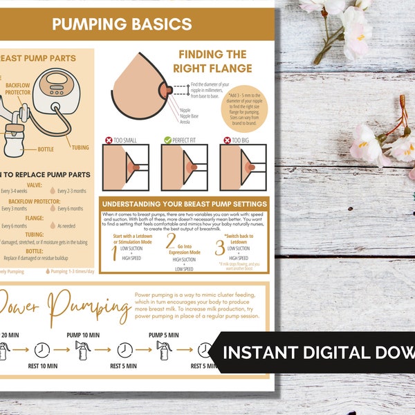 Pumping Basics | Printable Handout | Pumping | Breastfeeding | Lactation