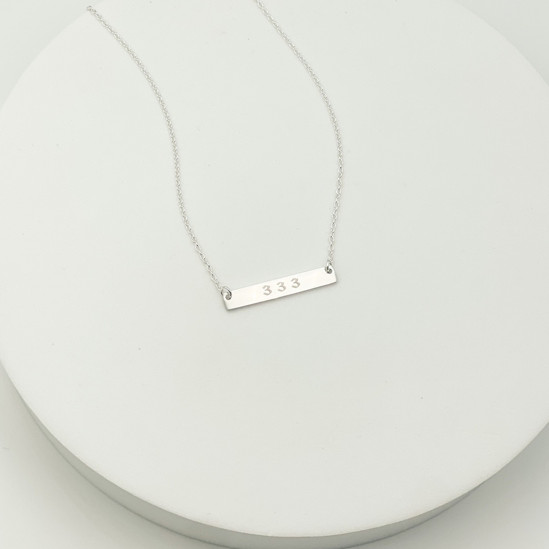 Angel Number Necklace For Women – 111, 222, 333, 444, 555, 666, 777, 888, 999 – Adjustable Choker