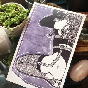 6x9” Print “Stockings” Original Character Print