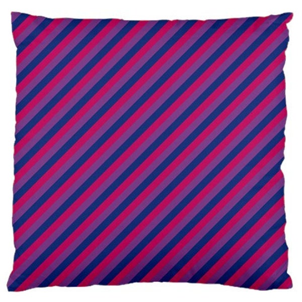 Bisexual Flag Large Premium Plush Fleece Cushion Case (One Side)