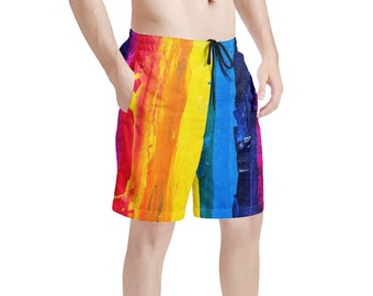 Rainbow Pride | Gay Pride | LGBTQ Pride | Men's Board Shorts | Men's  Surf Shorts