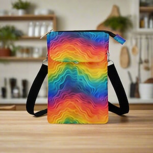 Lebhafte Regenbogen LGBTQ Pride Umhängetasche - Stilvolles & unterstützendes Accessoire für Feierlichkeiten