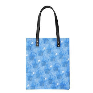 Blue Seashell Ocean PU Leder Handtaschen