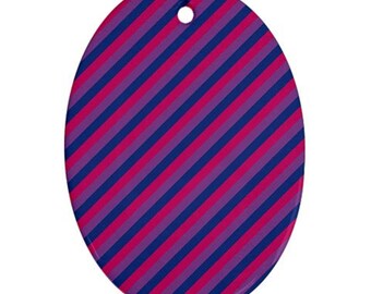 Bisexual Flag Oval Ornament (Two Sides)