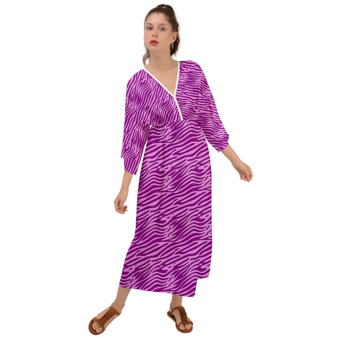 Grecian Ruffle Stretch Maxi Dress