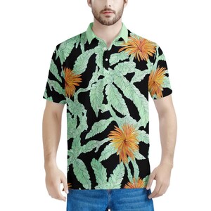 Puakenikeni Men&#39;s Aloha Polo Shirt