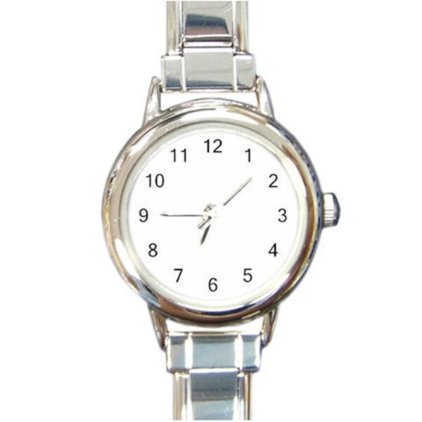 Montre Italienne Ronde Charme Blanc