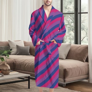 Bisexual Pride Men&#39;s Bathrobe