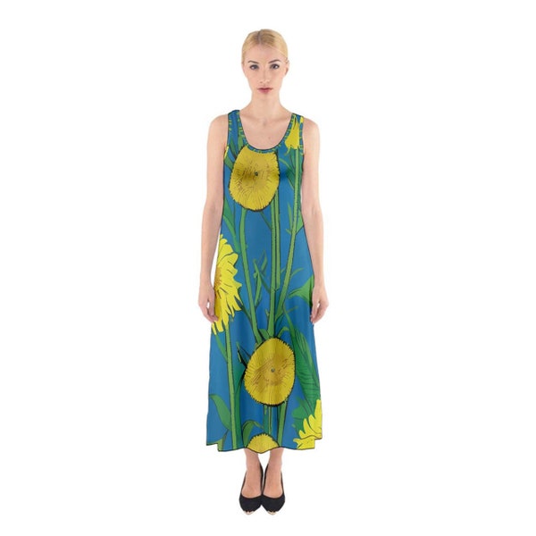 Sunflower Maxi Dress Etsy