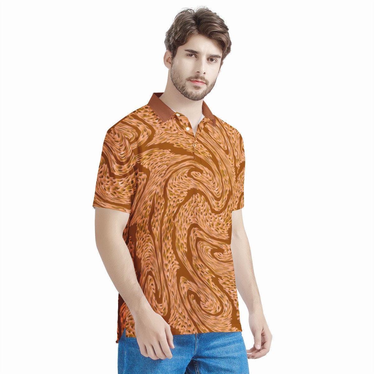 Discover Pokalakala Rust  Aloha Polo Shirt