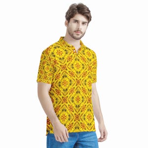 Yellow Toghu: Cameroon Men&#39;s Aloha Polo Shirt