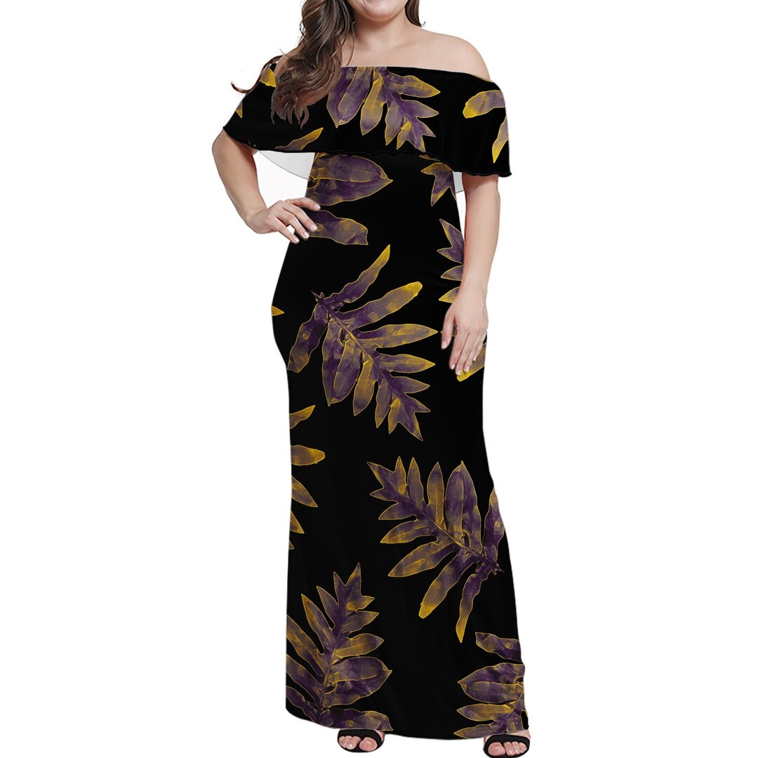 Laua'e Leaf Women off Shoulder Maxi Dress - Sizes Upto 7XL - Etsy
