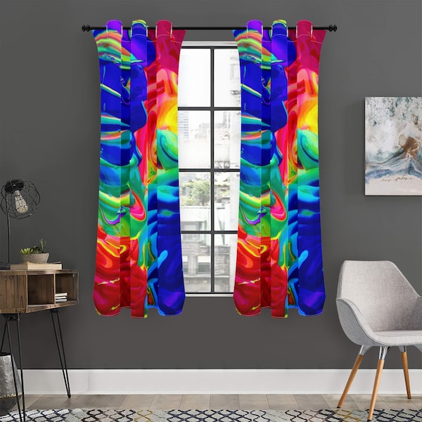 LGBTQ Regenbogen Verwirrung kurze Vorhänge | Heimdekoration
