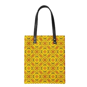 Afrikanischer ethnischer gelber Toghu: Kamerun-PU-Leder-Handtaschen