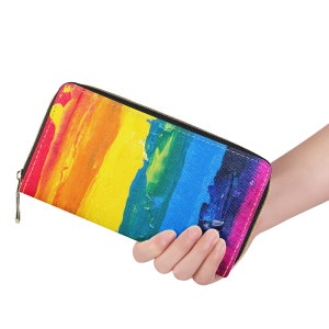 Rainbow Painting L-tas met rits