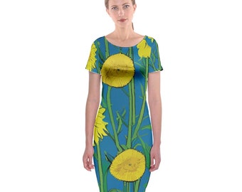 Sunflower Classic Short Sleeve Midi Dress
