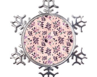 Sangria Metal Large Snowflake Ornament