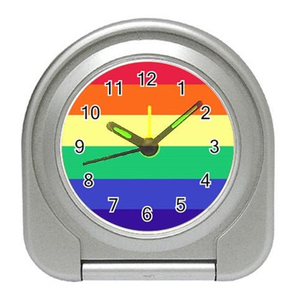 Reloj despertador de viaje LGBTQ Rainbow Pride #12