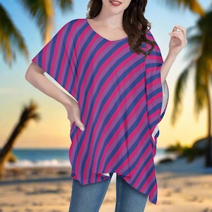 Bisexual Pride Women Oversize Shirt Dress