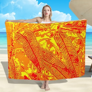 Orange Croton Sarong Scarf