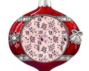 Sangria Metal Snowflake And Bell Red Ornament