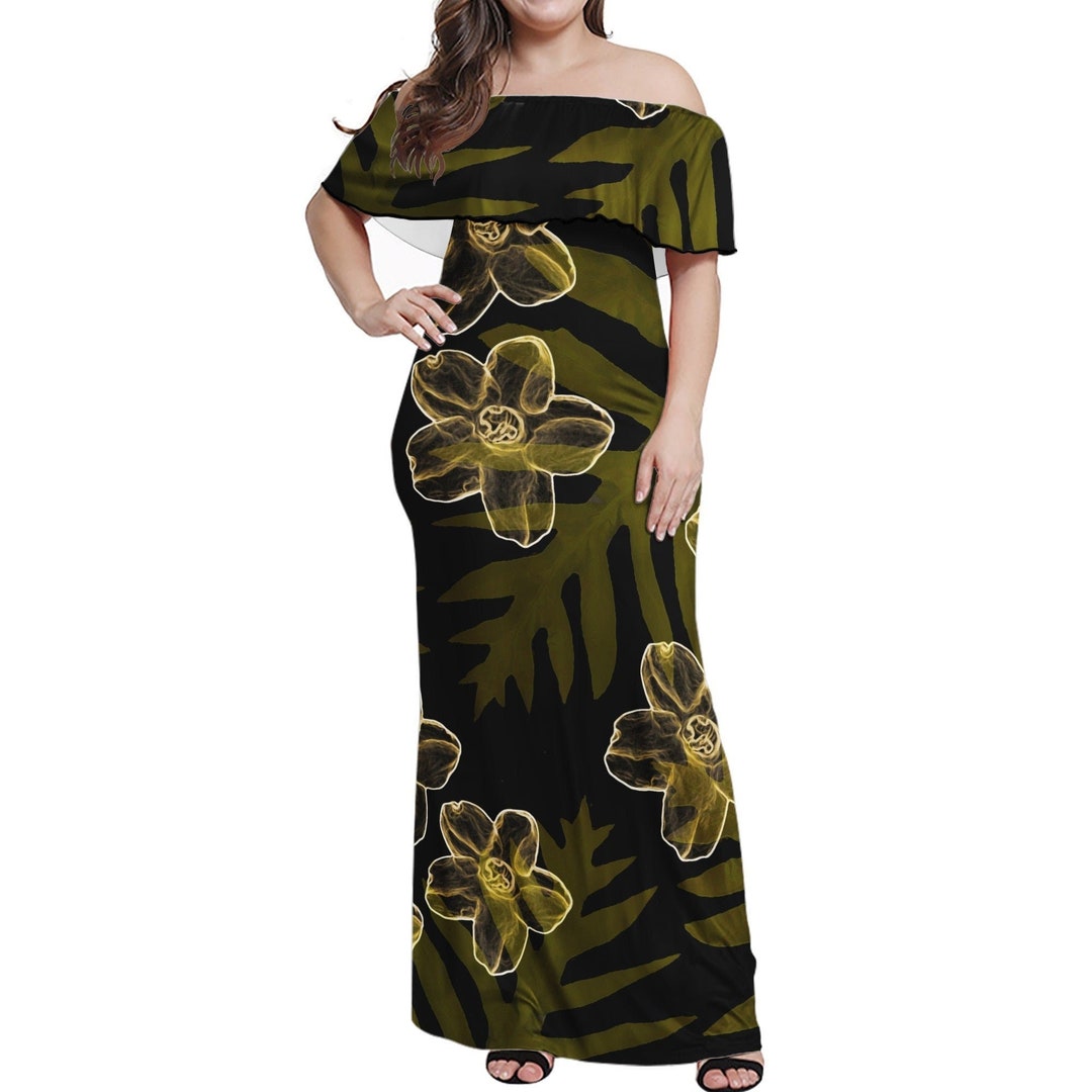 Puakenikeni Women off Shoulder Maxi Dress Sizes Upto 7XL - Etsy