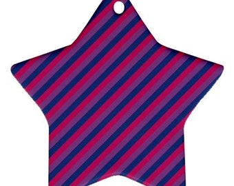 Bisexual Flag Star Ornament (Two Sides)