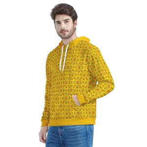 Vibrant Toghu Hoodie: Northwestern Cameroon Traditional Print Outfit for Men's Feasts & Weddings