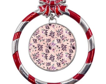 Sangria Metal Red Ribbon Round Ornament