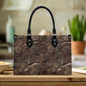 Voyager Tote: Strapazierfähige PU-Leder-Twill-Handtasche mit verstellbarem Riemen für stilvolle Abenteurer