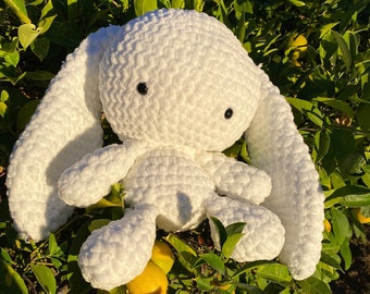 Handmade Large Chunky Crochet Bunny Plushie Amigurumi