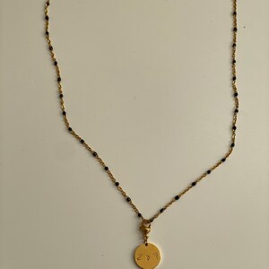 Gigi necklace medallion to engrave gold or silver image 6