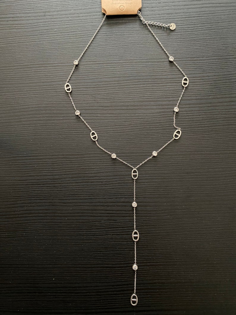 Collier cravate doré ou argenté Lucie image 5