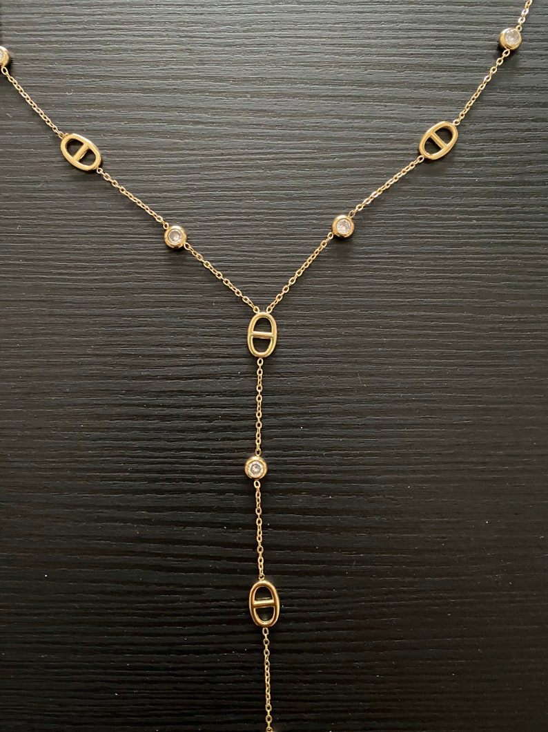 Collier cravate doré ou argenté Lucie image 4