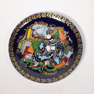 Bjorn Wiinblad Rosenthal Studio line Plate &quot;Sindbad der Seefahrer- Germany