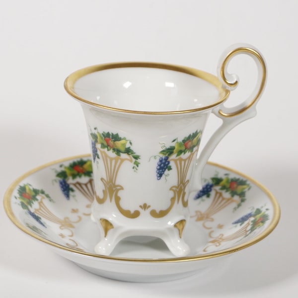 Weimar Porcelain Teacup and Saucer - Made in Germany