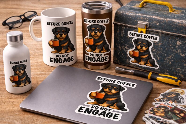 Grumpy Rottie Grumpy Rottweiler Coffee Design – Funny Dog Art (digital Download) - Etsy