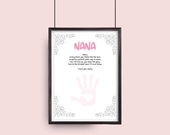 Grandparents Day Handprint Craft, Grandparent Day Printable, Grandparents Day Craft, Nana Handprint Art, Nana Printable from Grandkid