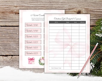 Christmas Countdown Planner, Christmas Budget and Savings, Gift Planner, Christmas Shopping List, Christmas Theme Budget Binder, Trackers